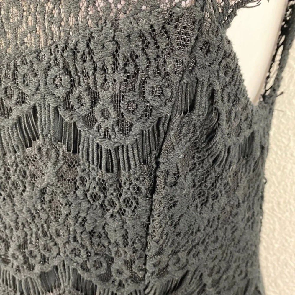 Intimately Free People Day Dream Black lace dress T9